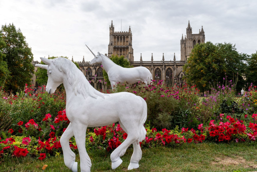 Unicorn outside city hall